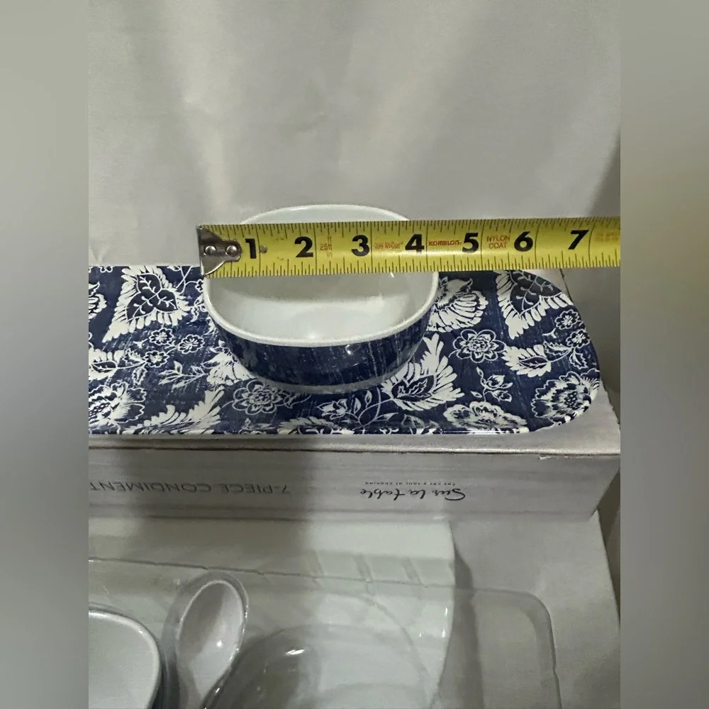 Sur La Table - Blue & White Condiment Serving Set